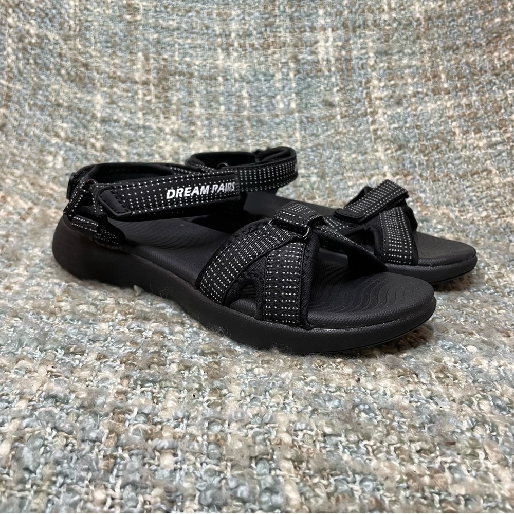 DREAM PAIRS Womens Athletic Sport Hiking Sandal - Q-Black - Picture 4 of 8